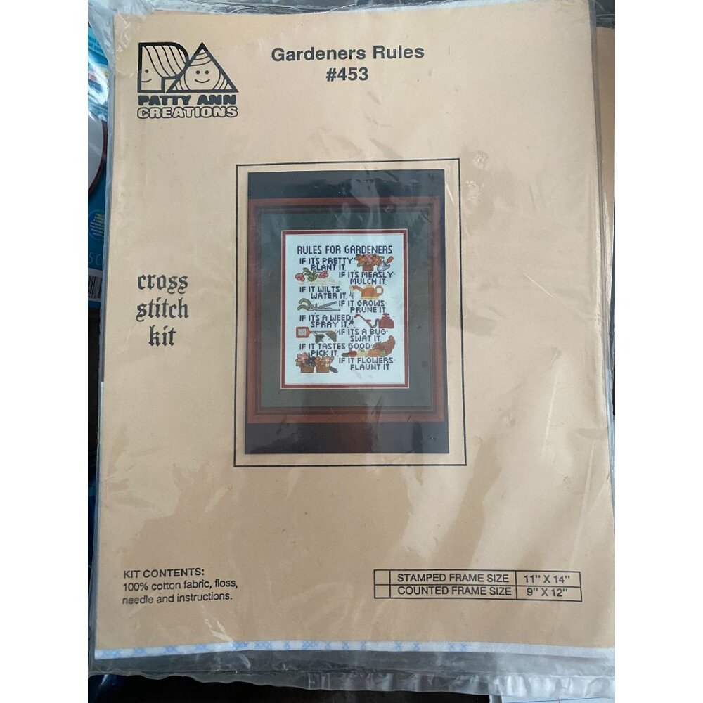 2 New Vintage Patty Ann Creations Cross Stitch Kit Memory #453 & #681